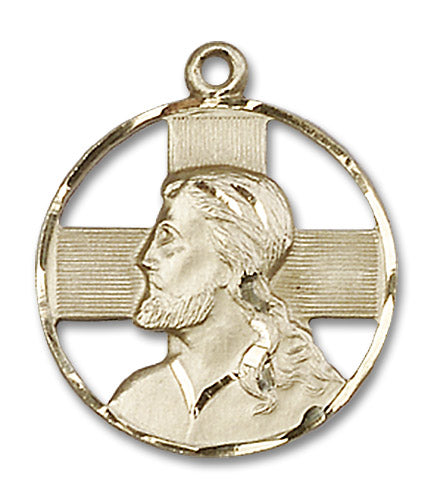 14kt Gold Head of ChriSaint Medal