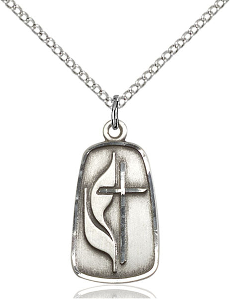 Sterling Silver Methodist Pendant