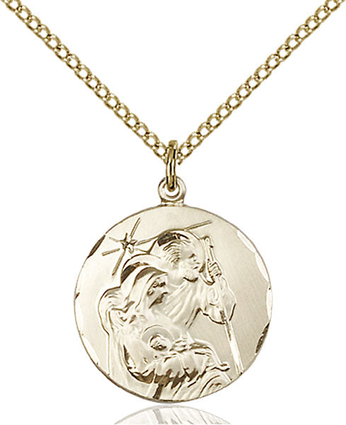 14kt Gold Filled Holy Family Pendant