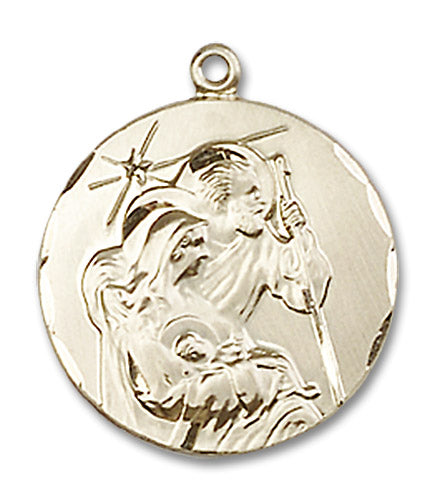 14kt Gold Holy Family Medal