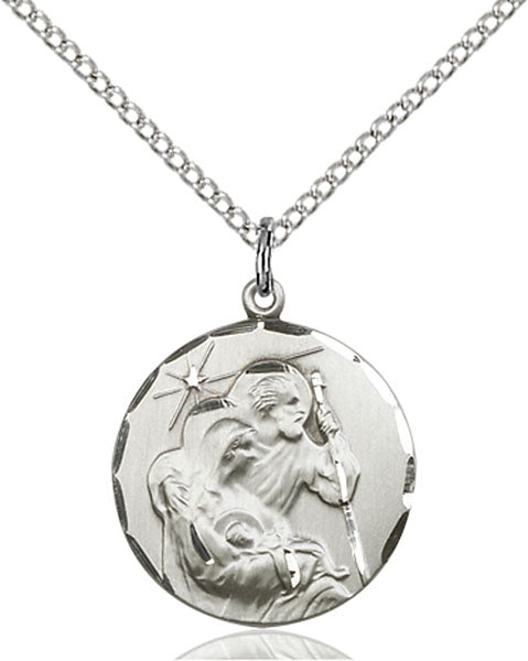 Sterling Silver Holy Family Pendant