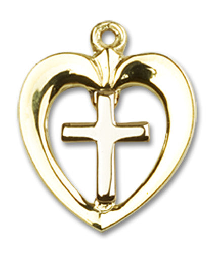 14kt Gold Heart / Chalice Medal