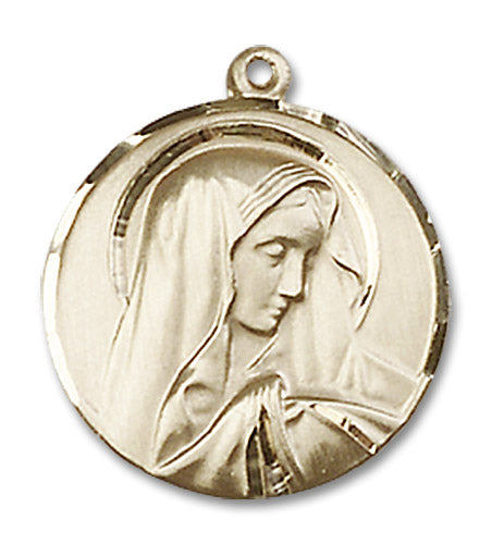 14kt Gold Sorrowful Mother Medal