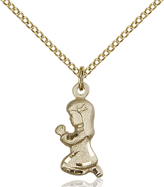 14kt Gold Filled Praying Girl Pendant