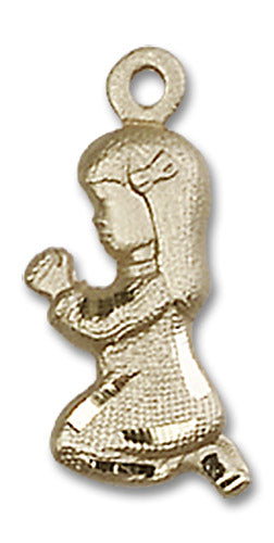 14kt Gold Praying Girl Medal