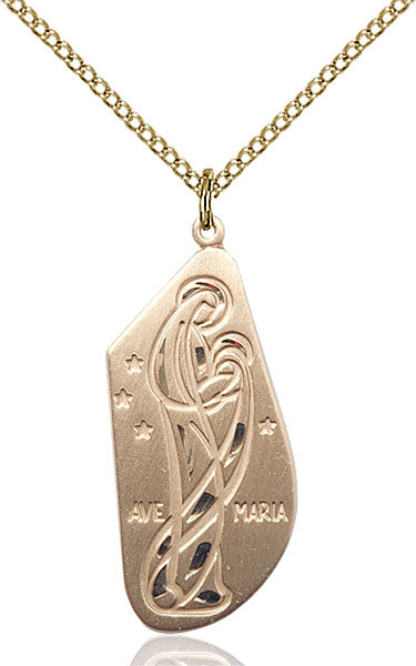 14kt Gold Filled Ave Maria Pendant