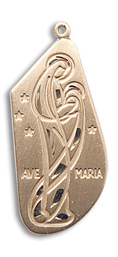 14kt Gold Ave Maria Medal