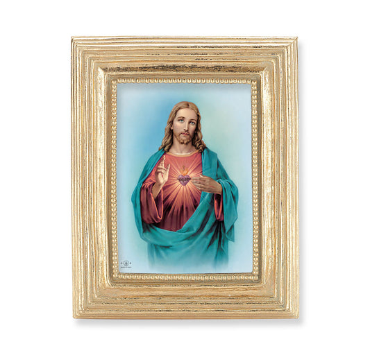 Sacred Heart of Jesus Gold Framed Print