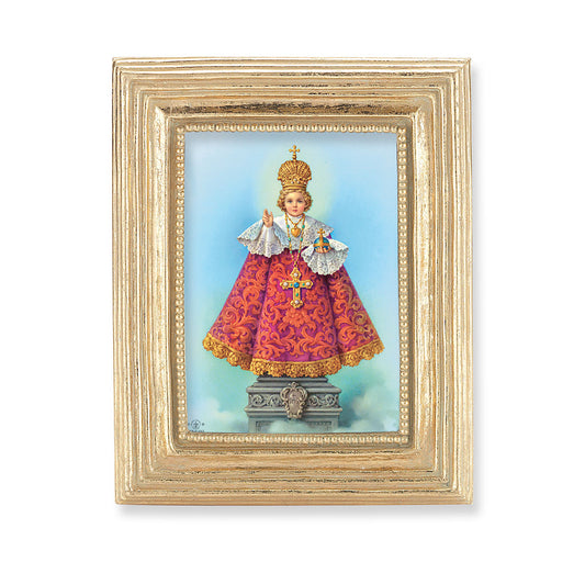 Infant of Prague Gold Framed Print
