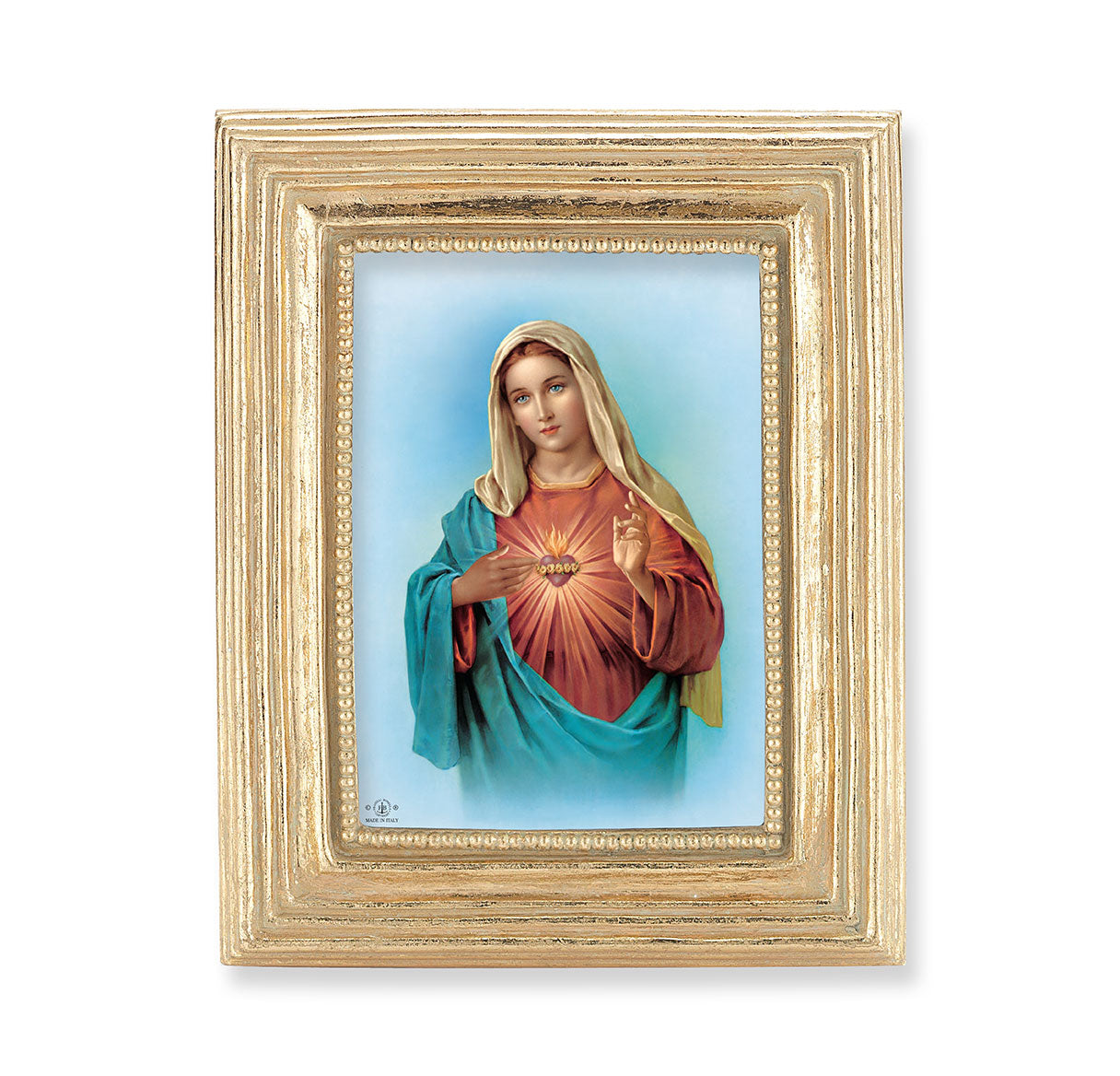 Immaculate Heart of Mary Gold Framed Print