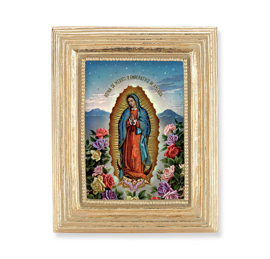 Our Lady of Guadalupe Gold Framed Print