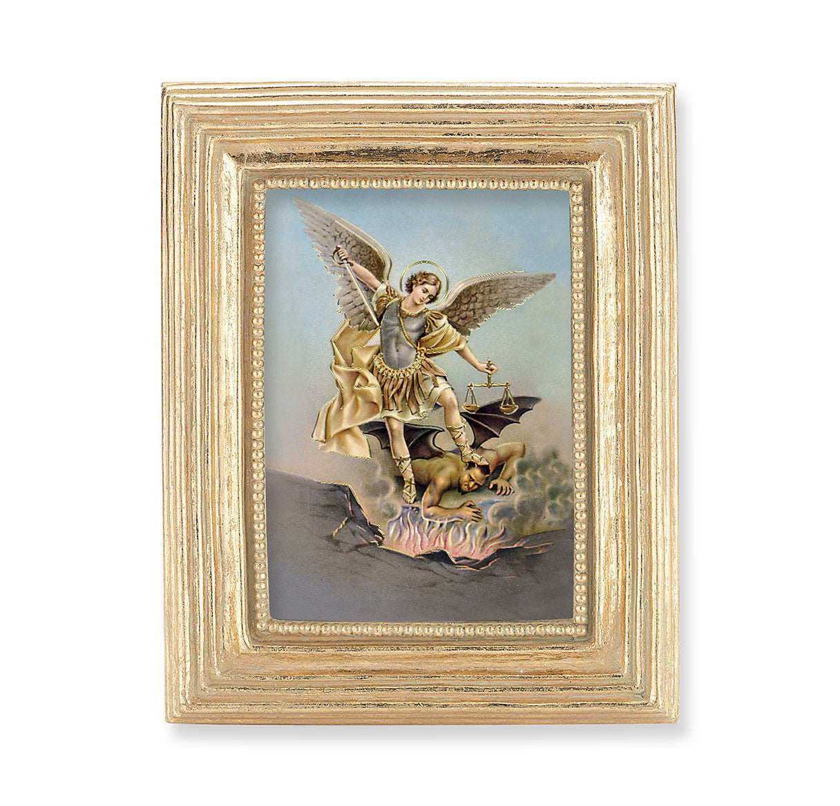 St. Michael Gold Framed Print