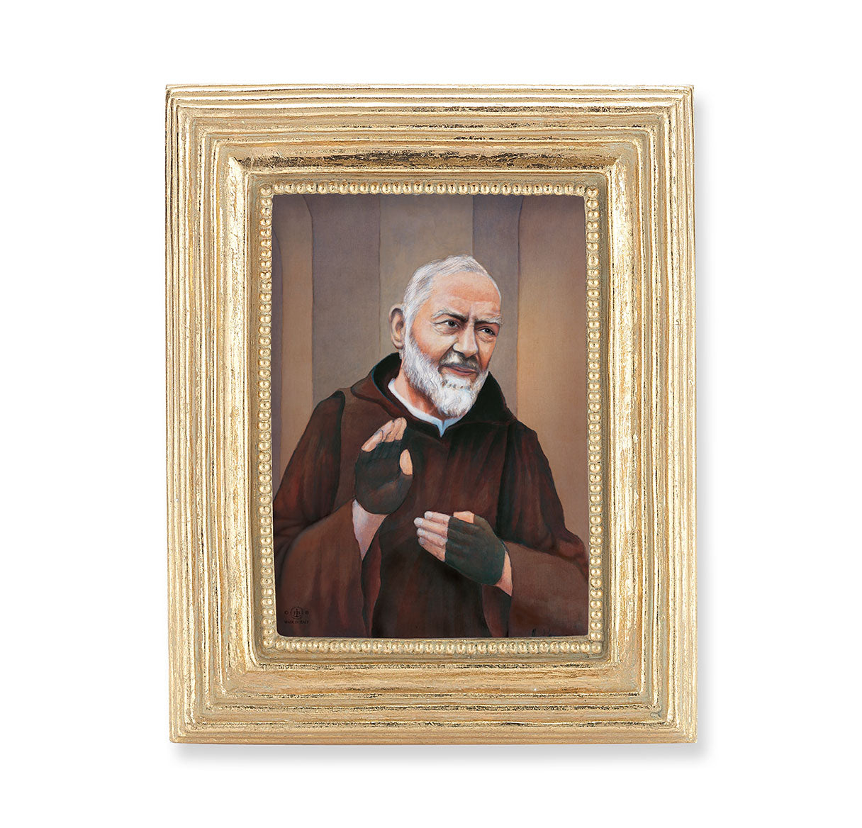 St. Pio Gold Framed Print