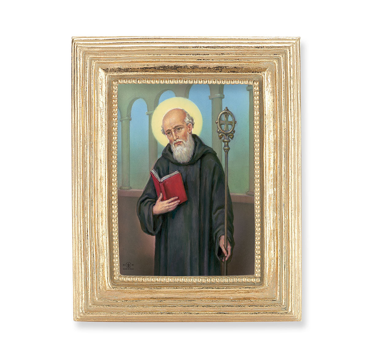 St. Benedict Gold Framed Print