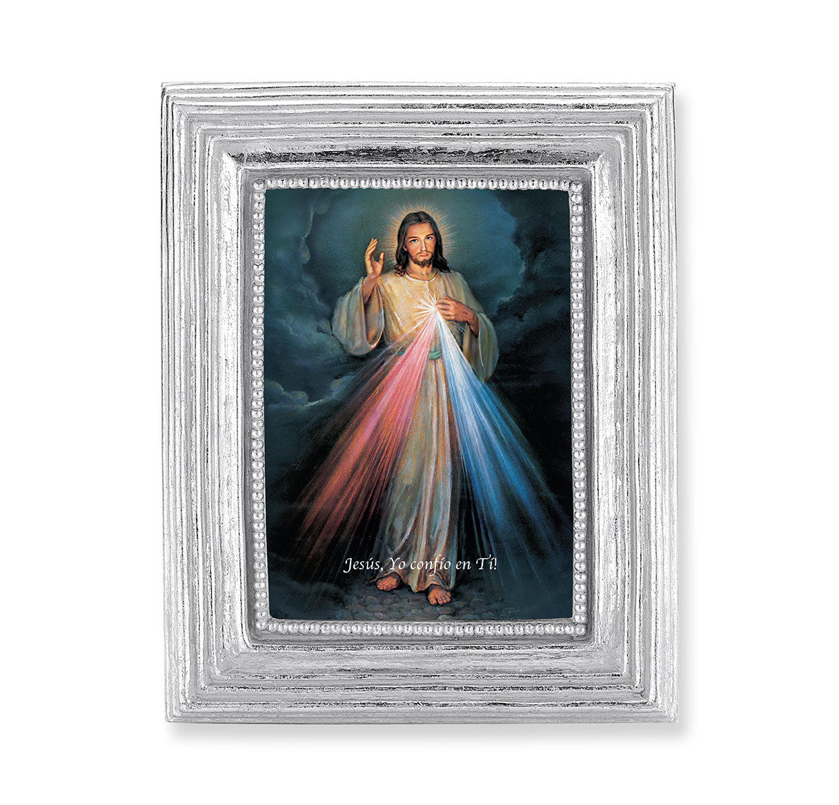 Divine Mercy (Spanish) Silver Framed Print