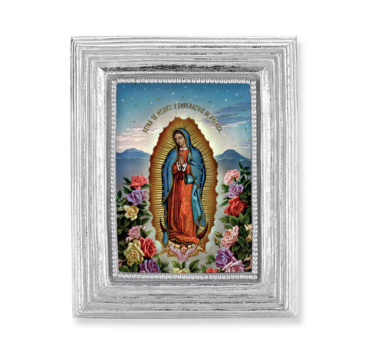 Our Lady of Guadalupe Silver Framed Print