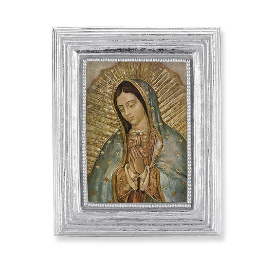 Our Lady of Guadalupe Silver Framed Print