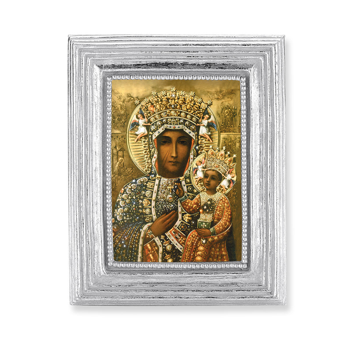 Our Lady of Czestochowa Silver Framed Print