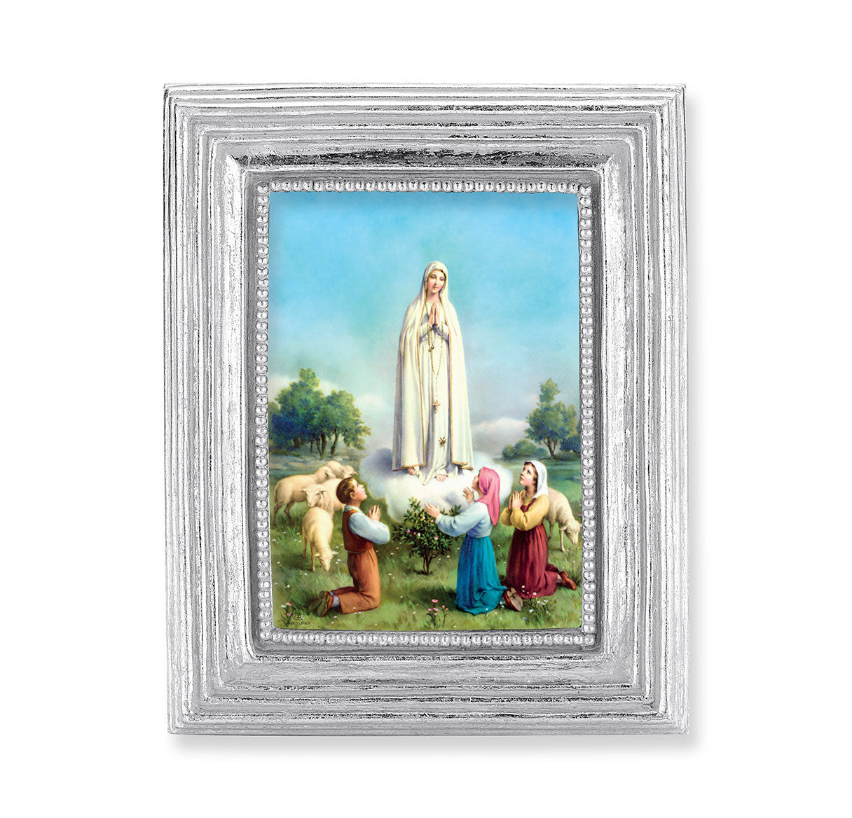 Our Lady of Fatima Silver Framed Print