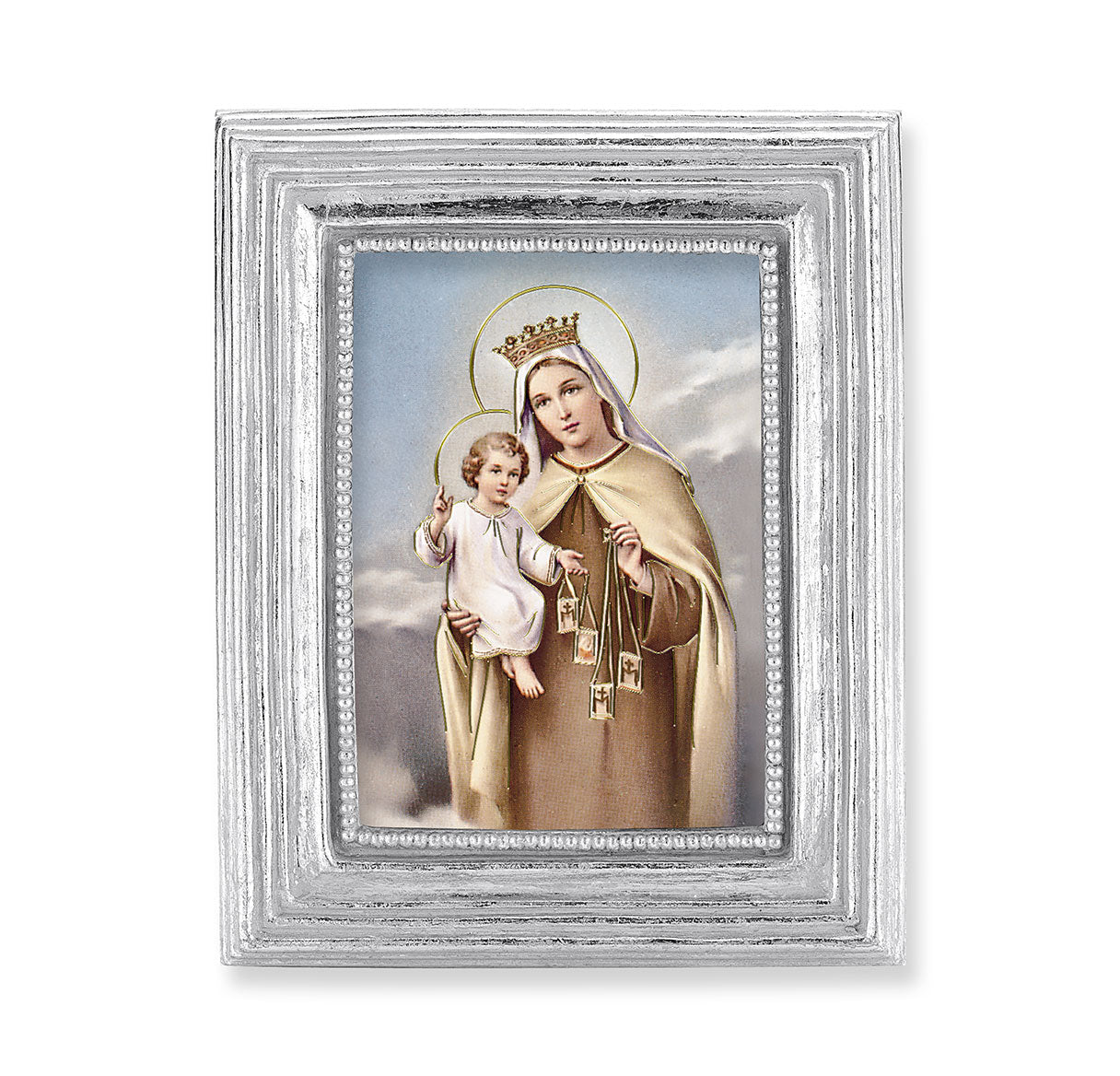 Our Lady of Mount Carmel Silver Framed Print