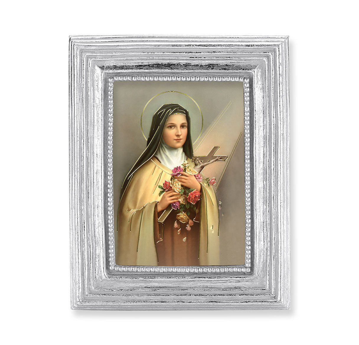 St. Therese Silver Framed Print