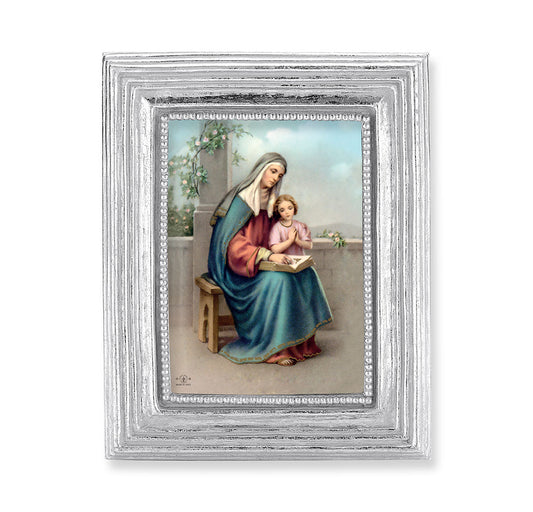 St. Anne Silver Framed Print