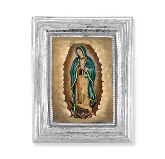 Our Lady of Guadalupe Silver Framed Print