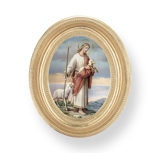 Good Shepherd Gold Framed Print