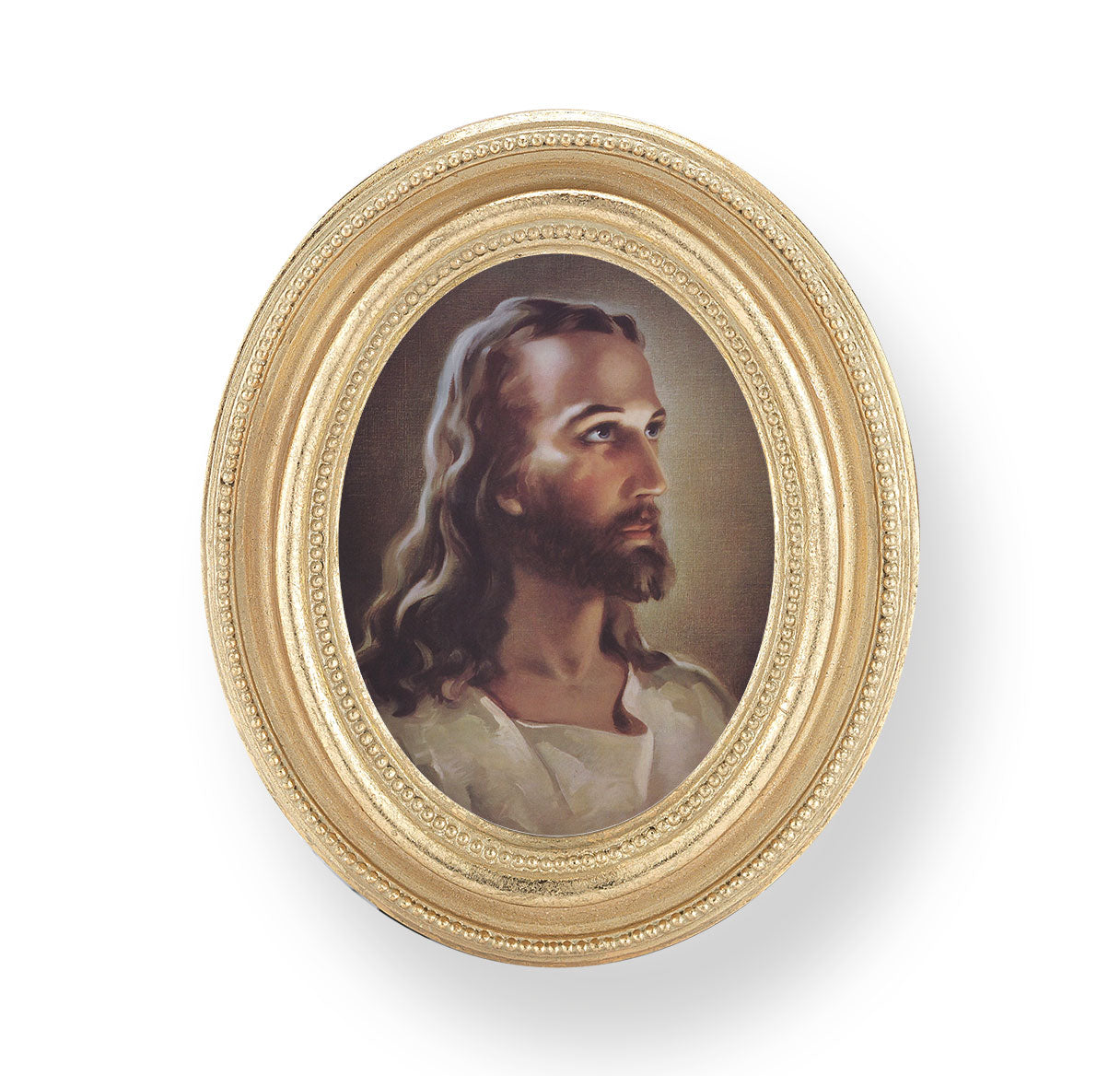 Head of Christ Gold Framed Print