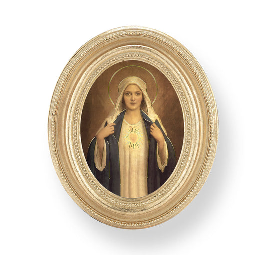 Immaculate Heart of Mary Gold Framed Print