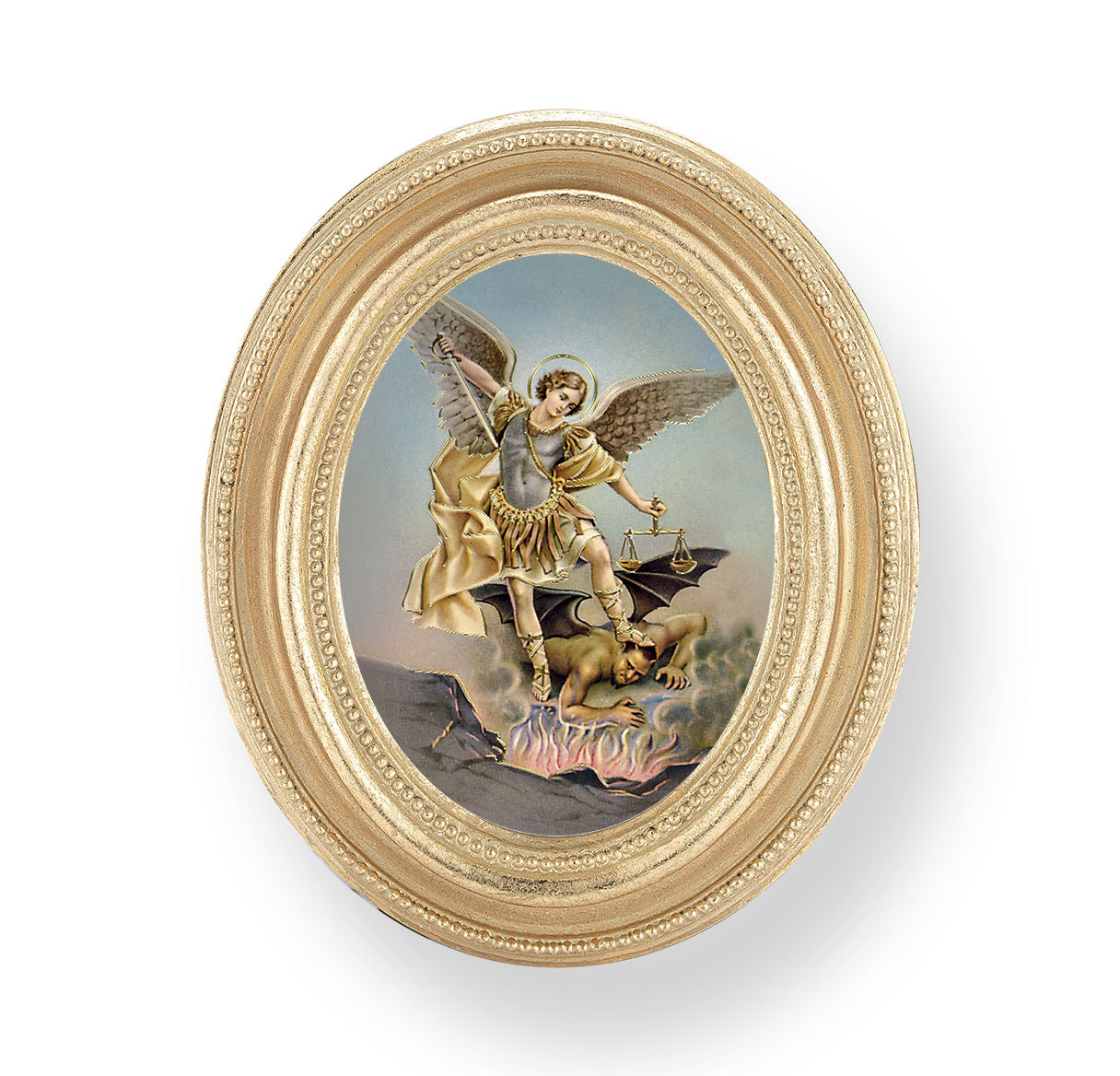 St. Michael Gold Framed Print