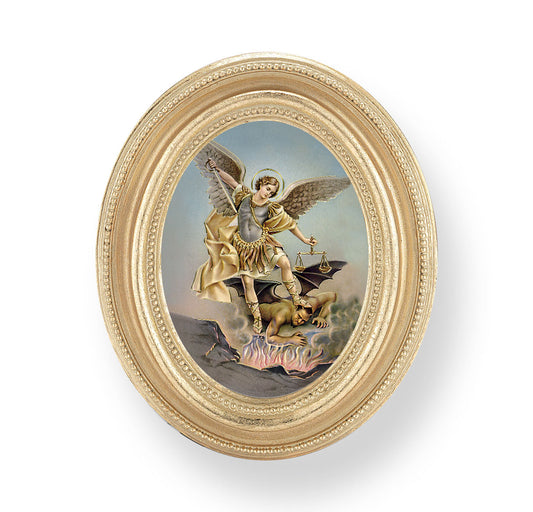 St. Michael Gold Framed Print