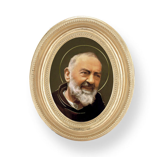 St. Pio Gold Framed Print