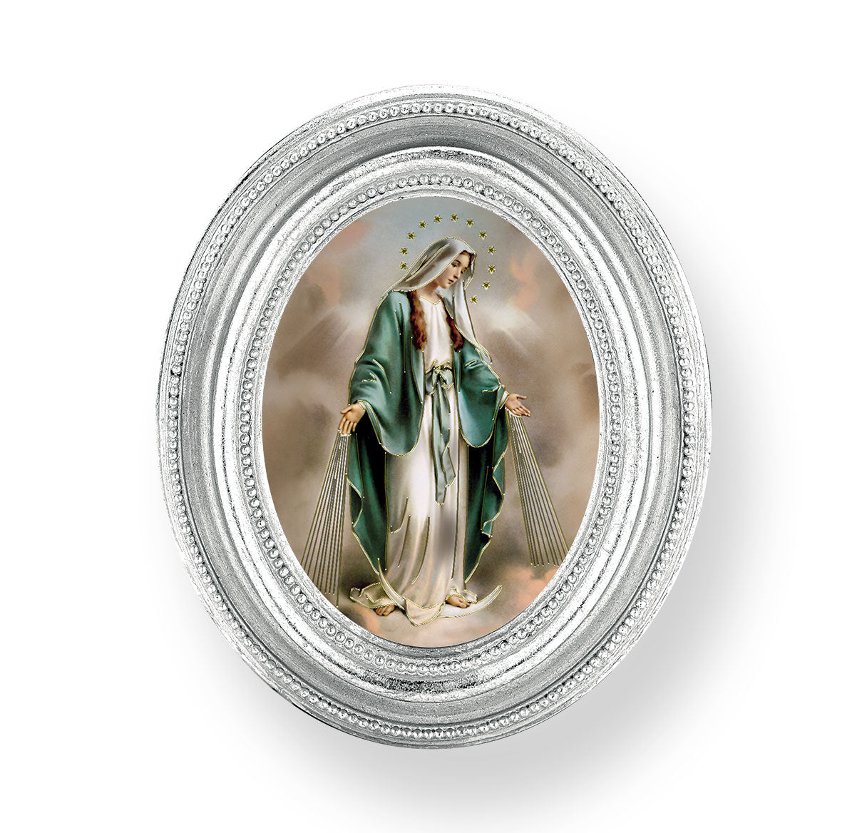 Our Lady of Grace Silver Framed Print