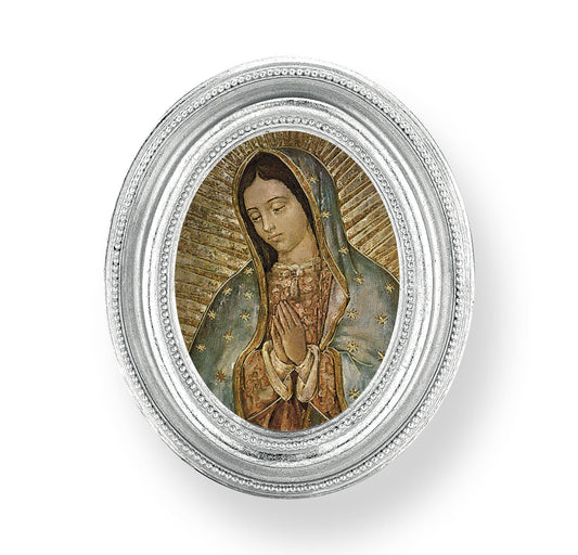 Our Lady of Guadalupe Silver Framed Print