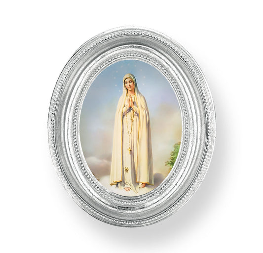 Our Lady of Fatima Silver Framed Print