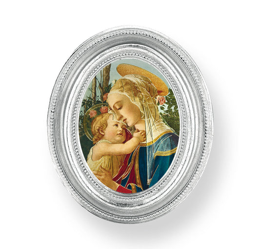 Madonna and Child Silver Framed Print