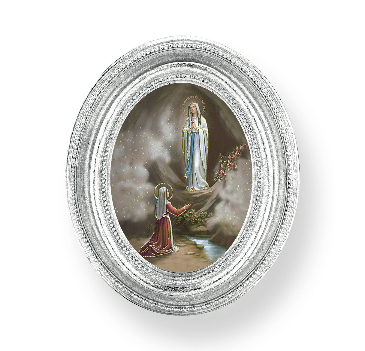 Our Lady of Lourdes Silver Framed Print