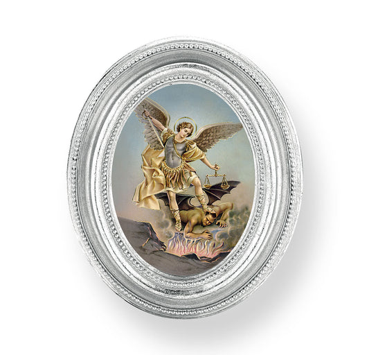 Sacred Heart of Jesus Silver Framed Print