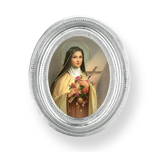 St. Therese Silver Framed Print