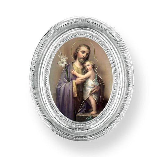 St. Joseph Silver Framed Print