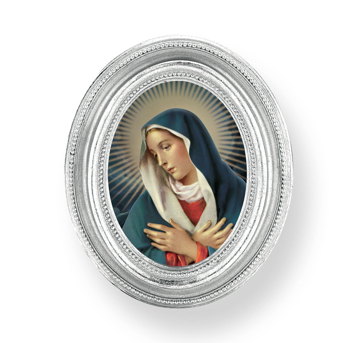 Our Lady of Grace Silver Framed Print