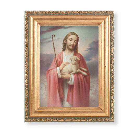 Good Shepherd Antique Gold Framed Art