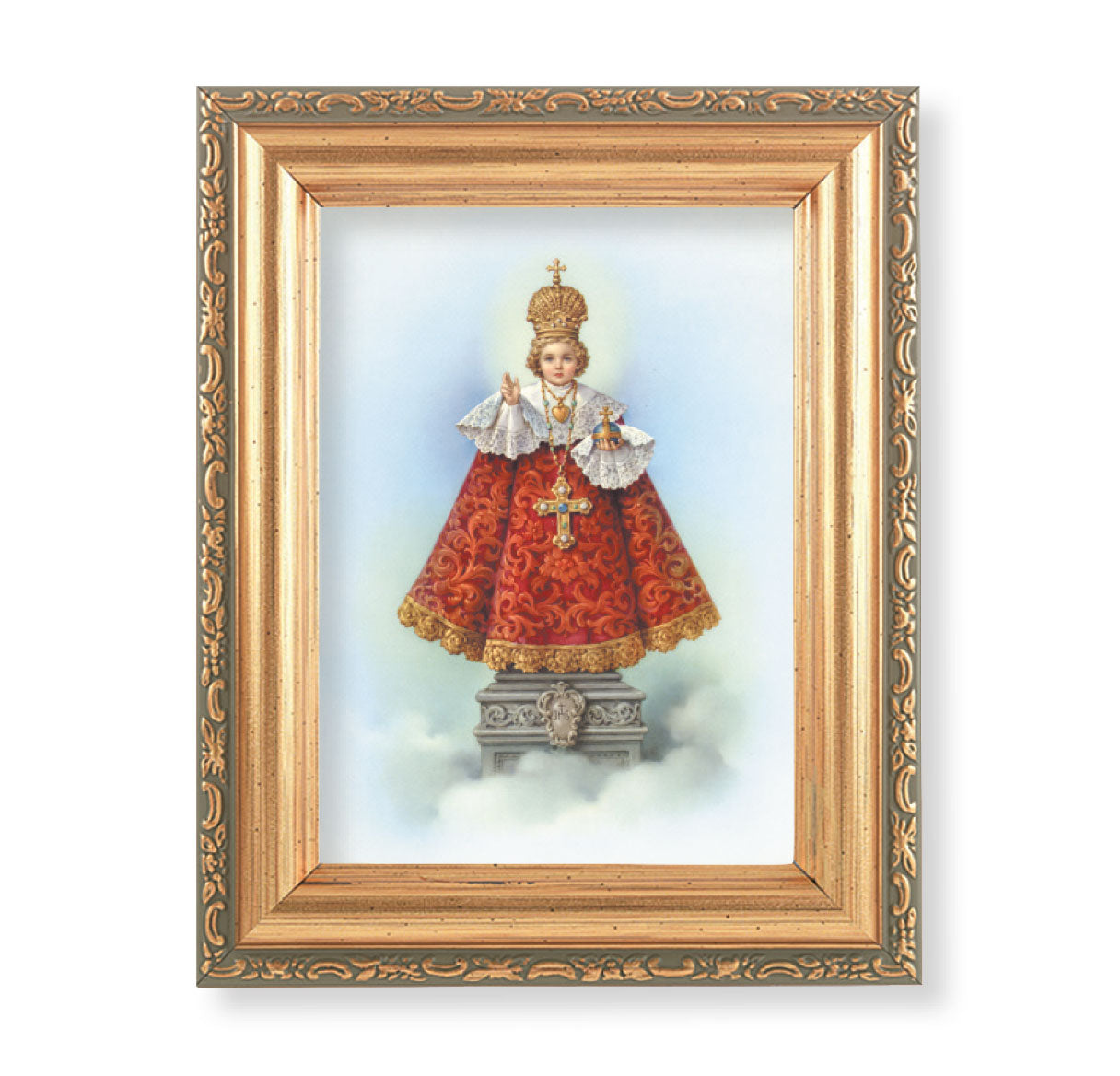 Infant of Prague Antique Gold Framed Art