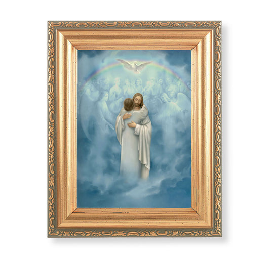 Christ Welcoming Home Antique Gold Framed Art