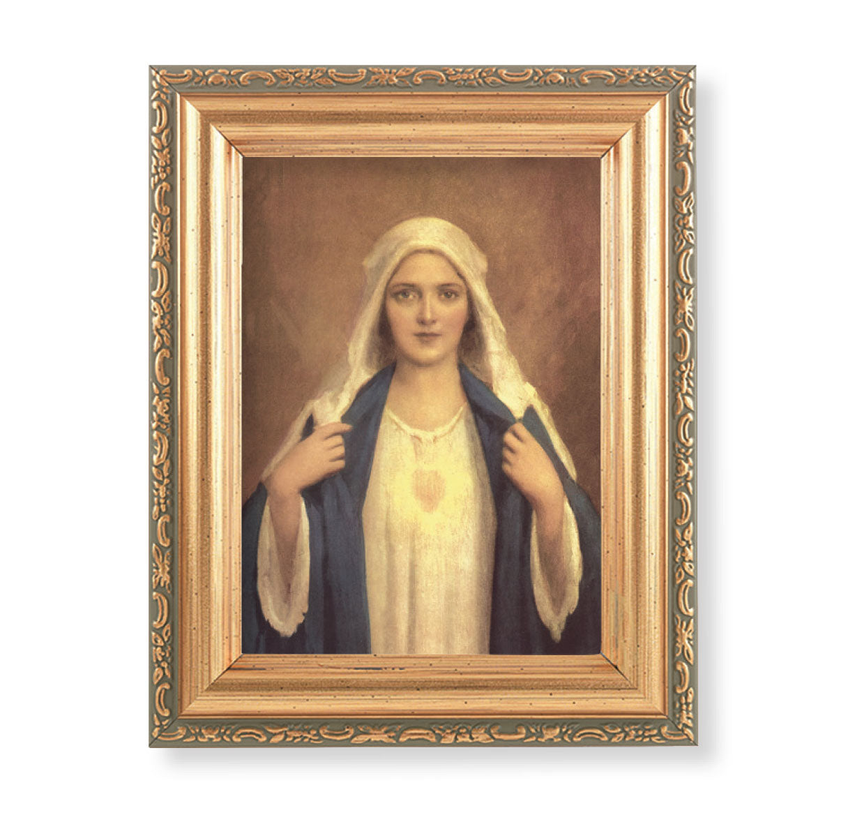 Immaculate Heart of Mary Antique Gold Framed Art