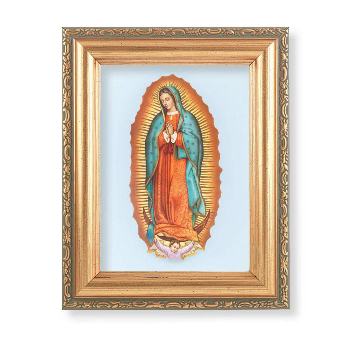 Our Lady of Guadalupe Antique Gold Framed Art