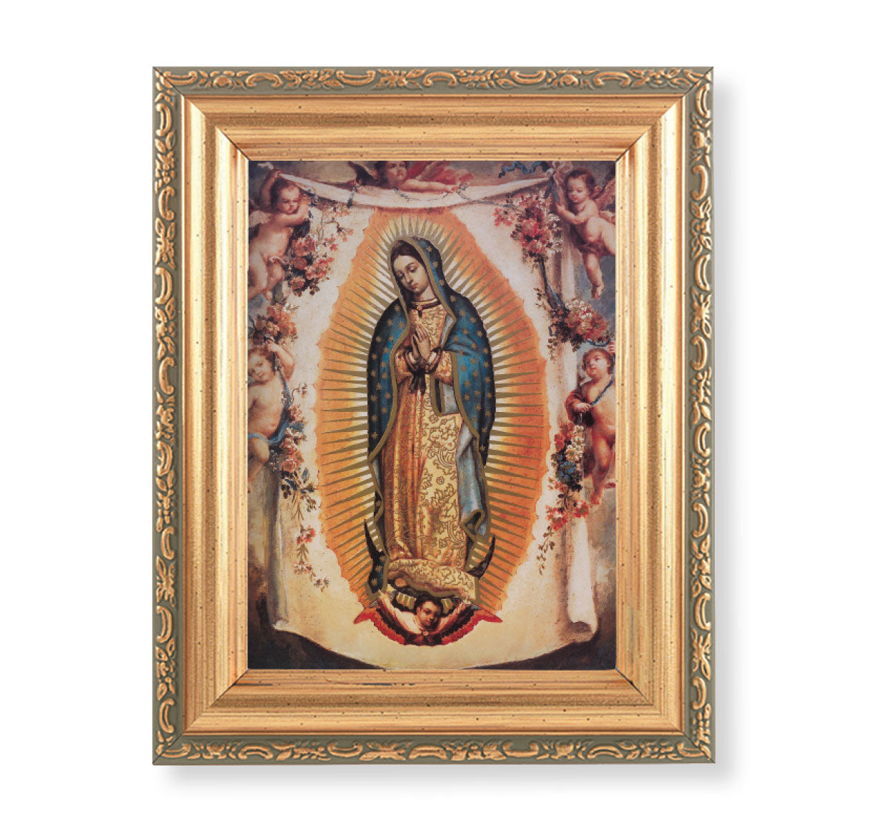 Our Lady of Guadalupe Antique Gold Framed Art