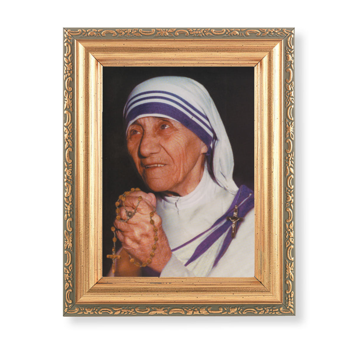 St. Teresa of Calcutta Antique Gold Framed Art