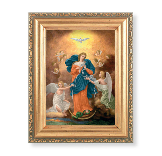 Our Lady Untier of Knots Antique Gold Framed Art